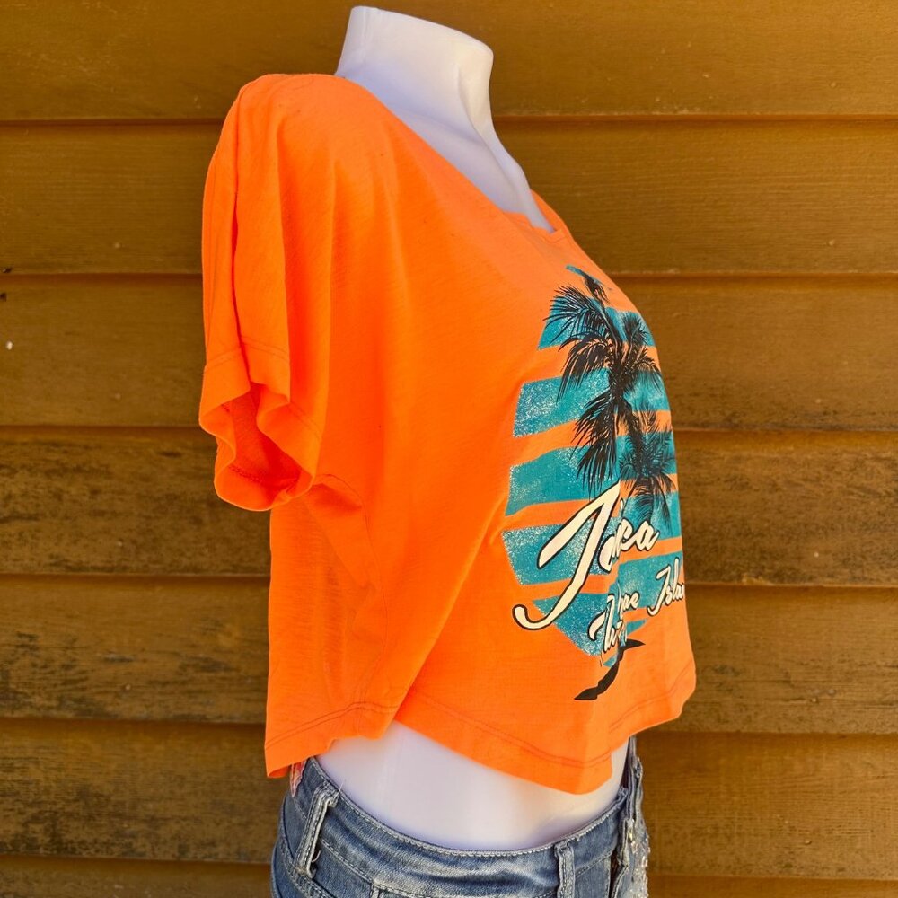 TBL Orange Jamaica The Reggae Island Crop Top Size S - Picture 6 of 8